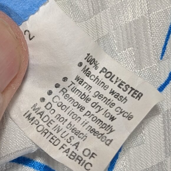 VINTAGE Lady Carol of New York Floral Blue and White Dress String Belt Size 16 - Picture 5 of 9